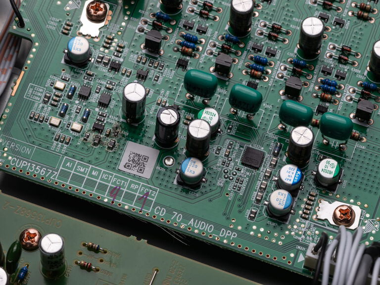 Close up of clock circuit board