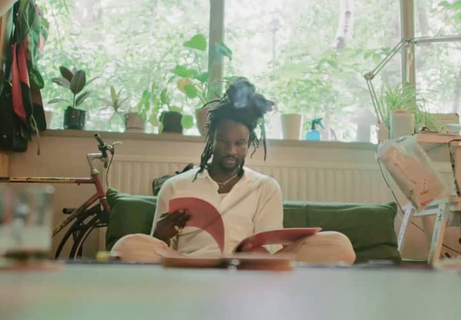 Akinola reading book