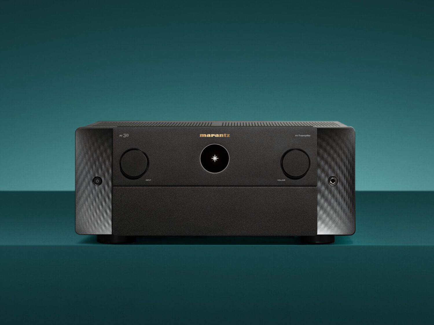 AV30 - Front View with teal background