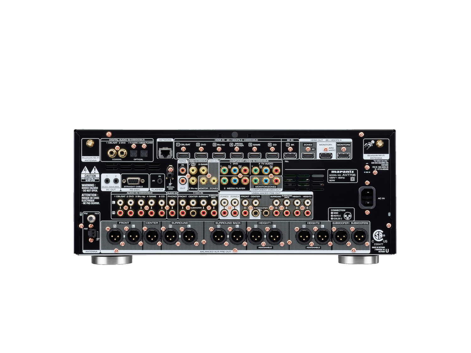 AV7706 - Black back view